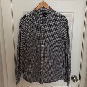 Men's Black and White Checkered Shirt